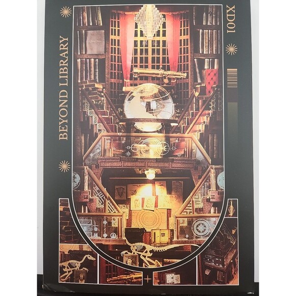 DIY Book Nook Kit XD01 Beyond Library 3D Shelf Display Model Lighted Open Box - Picture 2 of 16